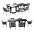 Sleek Morf Lounge Lux Set 3D model small image 1