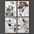 4-Piece Framed Painting Set 3D model small image 1