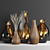 Golden Elegance Vases 3D model small image 1