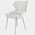 Velvet-Backed Madison Halved Armchair 3D model small image 6