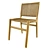 Elegant Rattan Dining Chair 3D model small image 1