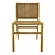 Elegant Rattan Dining Chair 3D model small image 2