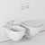 Ceramica Flaminia LO Wall-Hung WC: Sleek and Stylish Basin 3D model small image 5