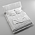 Elegant 3D Bed Design 3D model small image 3