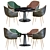 Sleek Table Chair Set 3D model small image 1