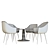 Sleek Table Chair Set 3D model small image 3