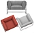ARPA Armchair: Italian Elegance for Your Space 3D model small image 2