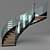 Elegant Donyavi Half Circle Stair 3D model small image 1
