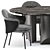 Elegant Angie Chair & Wedge Table by Minotti 3D model small image 3