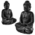 Elegant Buddha Metal Statue 3D model small image 5