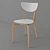 Modern Birch Kitchen Chair 3D model small image 1