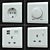 Elegant and Versatile Schneider Pieno White Switches & Sockets 3D model small image 3