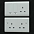 Elegant and Versatile Schneider Pieno White Switches & Sockets 3D model small image 4