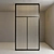 Customizable Glass Partition with Metal Frame and Textured Glass - 62 3D model small image 2