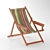 Wooden Beach Chair. Lightweight and Sturdy. 3D model small image 2