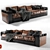 Modern Leather Sofa 3D model small image 1