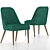 Green Fullam Dining Chair: Stylish and Made in USA! 3D model small image 1