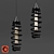 Handmade Car Spring Lamp 3D model small image 3