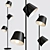 Hemingway 3-Light Floor Lamp: Elegant Illumination for Any Space 3D model small image 1