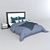 Sleek Contemporary Bed 3D model small image 5