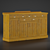 Luxury Yacht Oak Cabinet 3D model small image 1