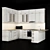 Sleek 3-Piece Kitchen Set 3D model small image 1