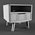 Elegant Bow 1 Bedside Table 3D model small image 3