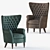 Elegant Bergere Armchair by Annibale Colombo 3D model small image 1