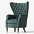 Elegant Bergere Armchair by Annibale Colombo 3D model small image 3