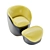 Sleek Yellow Armchair 3D model small image 2