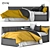 Dreamy Kids Bed with Adorable Pillows 3D model small image 1