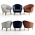 Elegant Samara II Armchair 3D model small image 1