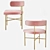 Elegant Kim Velvet Dining Chair 3D model small image 4