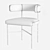 Elegant Kim Velvet Dining Chair 3D model small image 5