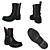 Sleek Rag & Bone Rain Boots 3D model small image 2