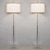 SABA Matt Nickel Floor Lamp 3D model small image 3