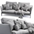 Luxury 2013 Molteni & C CHELSEA Sofa 3D model small image 5
