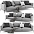 Luxurious Flexform Romeo Sofa - Modern Design 3D model small image 1