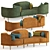 Velvet Dervisci Couch: Luxurious & Stylish 3D model small image 5