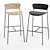 Sleek Pavilion AV7 AV9 Bar Stool 3D model small image 5