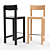 Modern Minimalist Primo Bar Stool 3D model small image 2