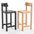 Modern Minimalist Primo Bar Stool 3D model small image 3