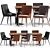Blaisell Parsons Dining Table & Chair Set 3D model small image 1