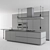 Sleek Black Wood Kitchen 3D model small image 2