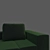 Amsterdam Green Velvet Sofa 3D model small image 4