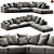 Versatile Flexform Lario Sectional 3D model small image 1