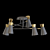 KERTY 6: Stylish Metal Shade Chandelier 3D model small image 2
