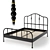 Sagstua Bed - Elegant Black Frame with Reversible Mattress 3D model small image 4