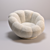 Cozy White Sherpa Swivel Chair 3D model small image 1