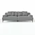 Modern Ottone 3-Seater Sofa 3D model small image 2